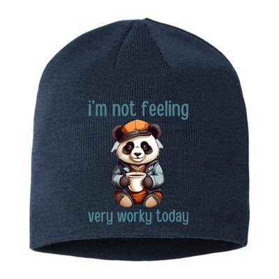 I Hate Mornings Panda Sustainable Beanie