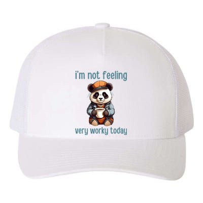 I Hate Mornings Panda Yupoong Adult 5-Panel Trucker Hat