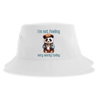 I Hate Mornings Panda Sustainable Bucket Hat