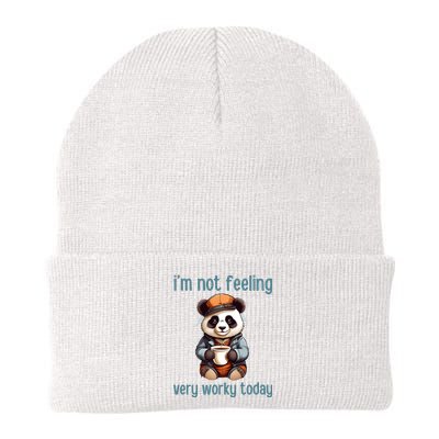 I Hate Mornings Panda Knit Cap Winter Beanie