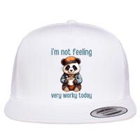 I Hate Mornings Panda Flat Bill Trucker Hat