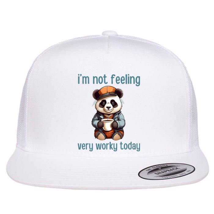 I Hate Mornings Panda Flat Bill Trucker Hat