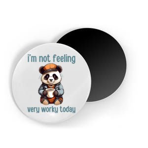 I Hate Mornings Panda Magnet