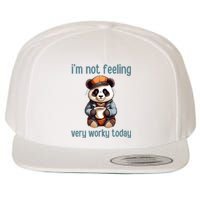 I Hate Mornings Panda Wool Snapback Cap