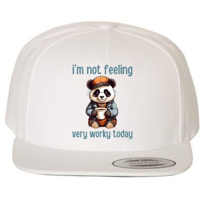 I Hate Mornings Panda Wool Snapback Cap