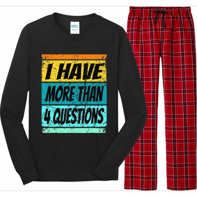 I Have More Than Four Questions Passover Long Sleeve Pajama Set