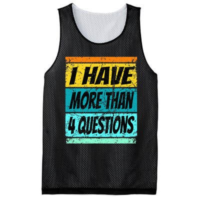 I Have More Than Four Questions Passover Mesh Reversible Basketball Jersey Tank