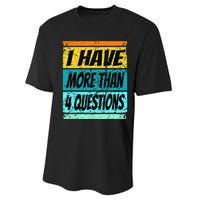 I Have More Than Four Questions Passover Performance Sprint T-Shirt