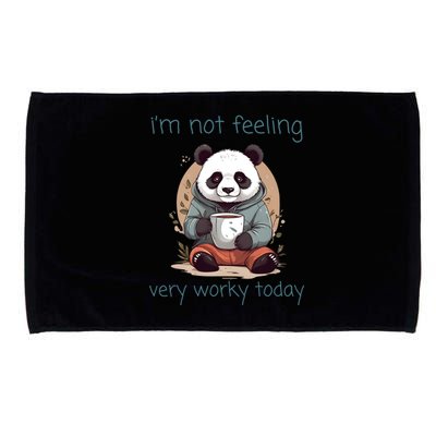 I Hate Mornings Panda Microfiber Hand Towel