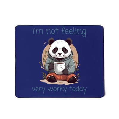 I Hate Mornings Panda Mousepad