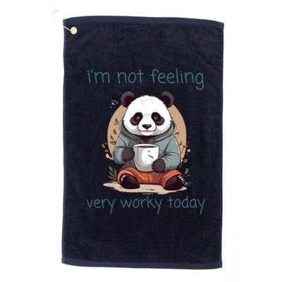 I Hate Mornings Panda Platinum Collection Golf Towel