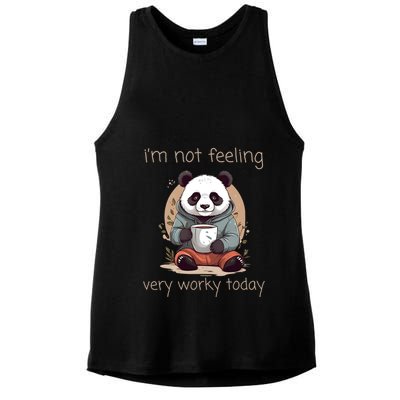 I Hate Mornings Panda Ladies PosiCharge Tri-Blend Wicking Tank