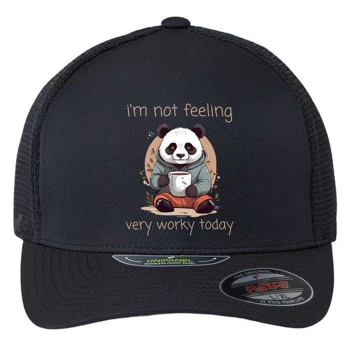 I Hate Mornings Panda Flexfit Unipanel Trucker Cap