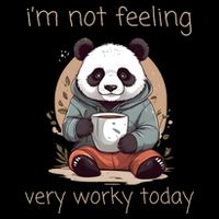 I Hate Mornings Panda Flexfit Unipanel Trucker Cap