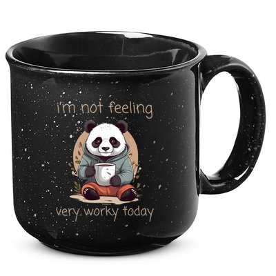 I Hate Mornings Panda 15oz Campfire Ceramic Mug