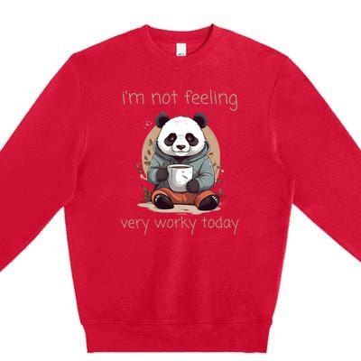 I Hate Mornings Panda Premium Crewneck Sweatshirt