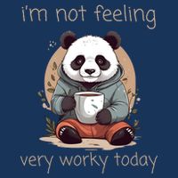 I Hate Mornings Panda Drawstring Bag