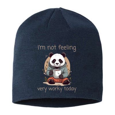 I Hate Mornings Panda Sustainable Beanie