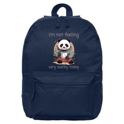 I Hate Mornings Panda 16 in Basic Backpack