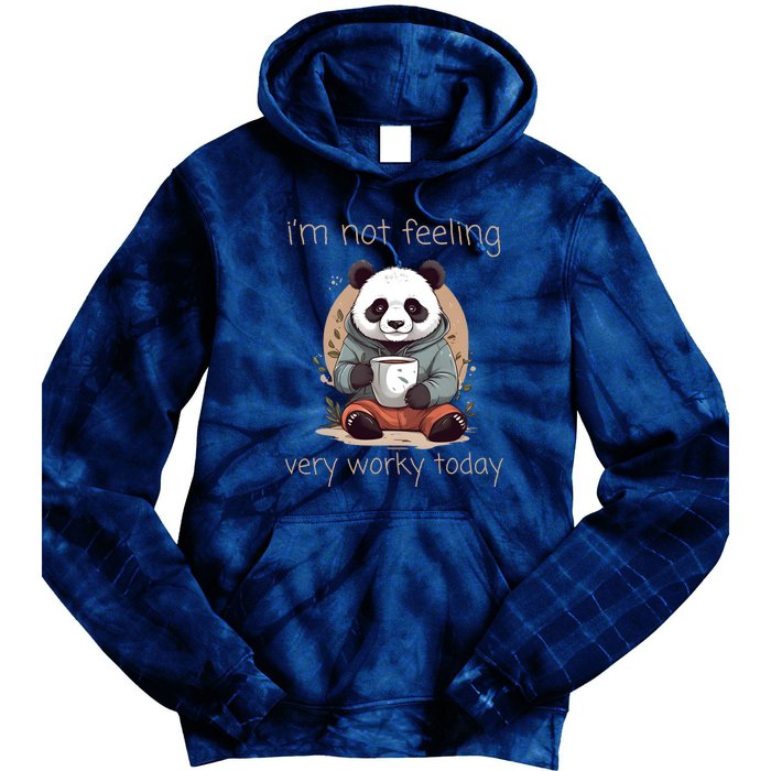 I Hate Mornings Panda Tie Dye Hoodie