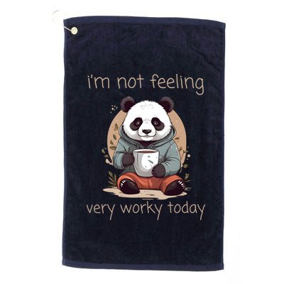 I Hate Mornings Panda Golf Towel