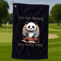 I Hate Mornings Panda Golf Towel