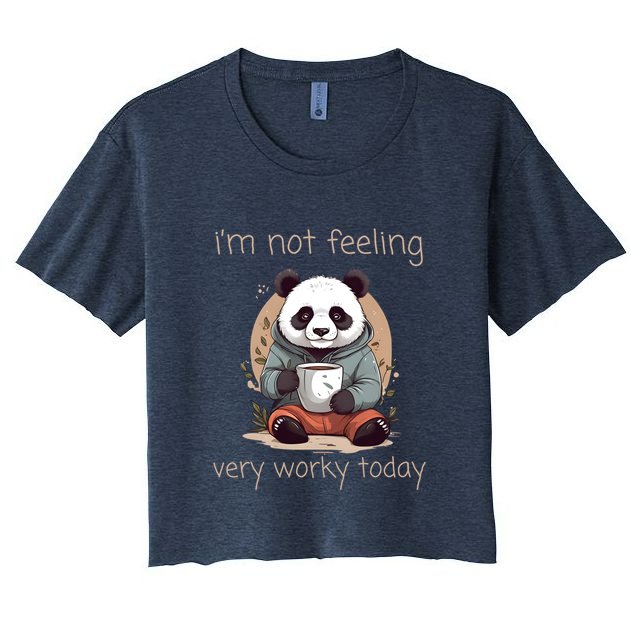 I Hate Mornings Panda Crop Top