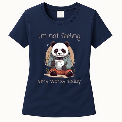 I Hate Mornings Panda Womens T-Shirt