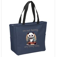 I Hate Mornings Panda Zip Tote Bag