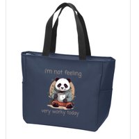 I Hate Mornings Panda Zip Tote Bag