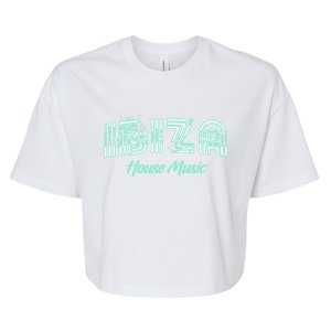 Ibiza House Music Teal Ibiza Spain Music Gift Bella+Canvas Jersey Crop Tee