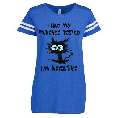 I Had My Patience Tested Im Negative Cat Funny Sarcasm Enza Ladies Jersey Football T-Shirt