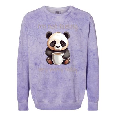 I Hate Mornings Panda Colorblast Crewneck Sweatshirt