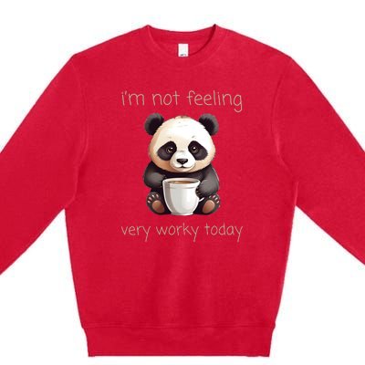 I Hate Mornings Panda Premium Crewneck Sweatshirt