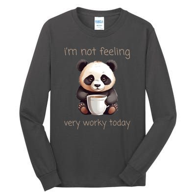 I Hate Mornings Panda Tall Long Sleeve T-Shirt