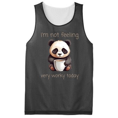 I Hate Mornings Panda Mesh Reversible Basketball Jersey Tank