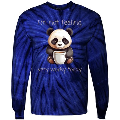 I Hate Mornings Panda Tie-Dye Long Sleeve Shirt