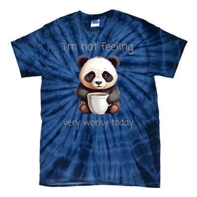 I Hate Mornings Panda Tie-Dye T-Shirt