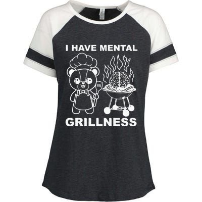 I Have Mental Grillness Enza Ladies Jersey Colorblock Tee