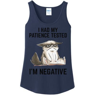 I Had My Patience Tested Im Negative Cat Funny Vintage Ladies Essential Tank