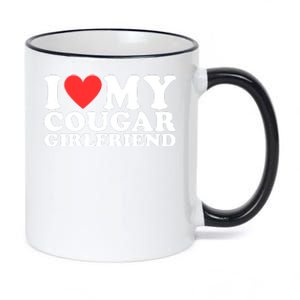 I Heart My Cougar Girlfriend 11oz Black Color Changing Mug