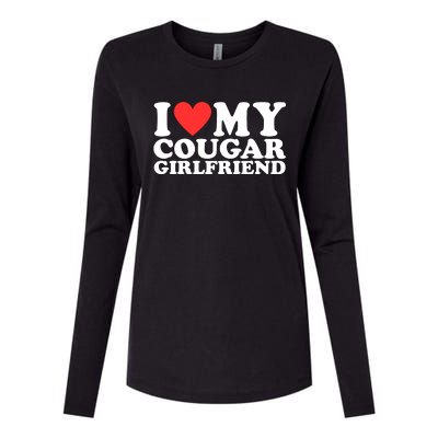 I Heart My Cougar Girlfriend Womens Cotton Relaxed Long Sleeve T-Shirt