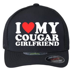 I Heart My Cougar Girlfriend Flexfit Unipanel Trucker Cap