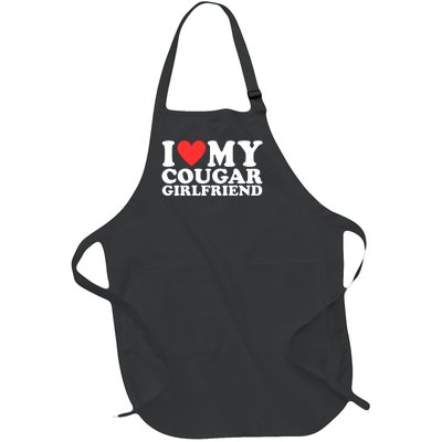 I Heart My Cougar Girlfriend Full-Length Apron With Pockets