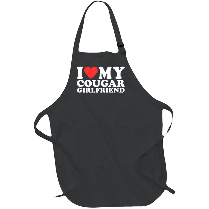 I Heart My Cougar Girlfriend Full-Length Apron With Pockets