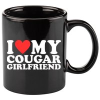 I Heart My Cougar Girlfriend 11oz C Handle Ceramic Mug