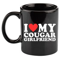 I Heart My Cougar Girlfriend 11oz C Handle Ceramic Mug
