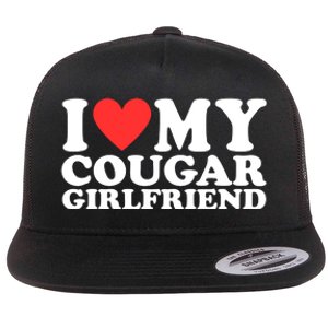 I Heart My Cougar Girlfriend Flat Bill Trucker Hat