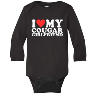 I Heart My Cougar Girlfriend Baby Long Sleeve Bodysuit