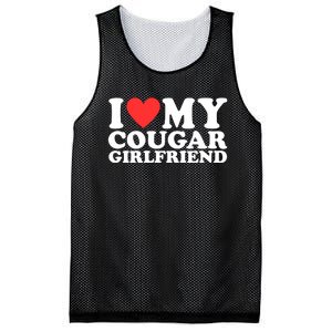 I Heart My Cougar Girlfriend Mesh Reversible Basketball Jersey Tank